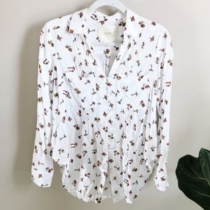 Anthro Maeve Matilda Mushroom Blouse Anthropologie